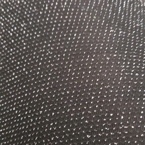 Shiny Black Glitter Bodycon Dress with Side Slit - Picture 7 of 8